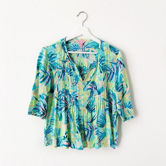 Lilly Pulitzer Daylen Tunic in Multi Serenity Now Small - Picture 1 of 4